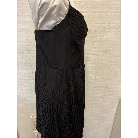 NWT Free People Sun Becomes Her Black Jacquard Dress Size 10 With Adjustable Str - Picture 3 of 6